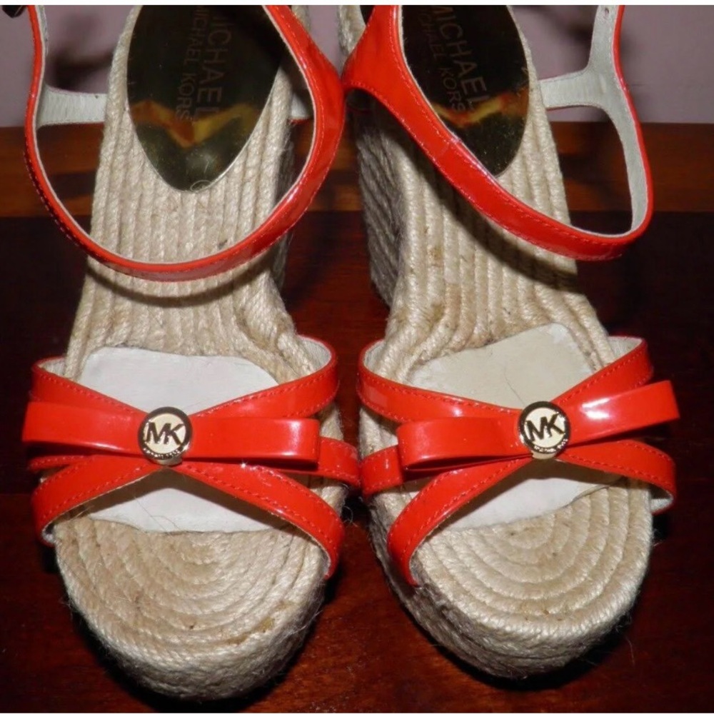 MICHAEL Michael Kors red wedge sandals